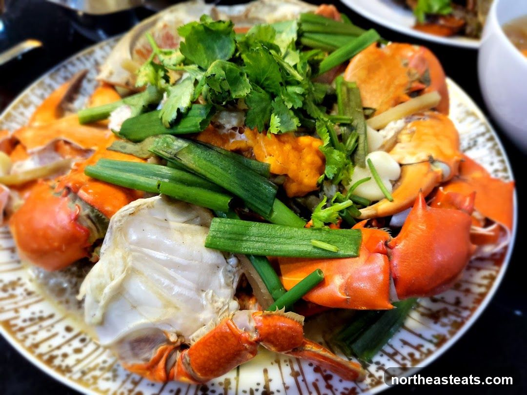 Steamed Crab with Scallions