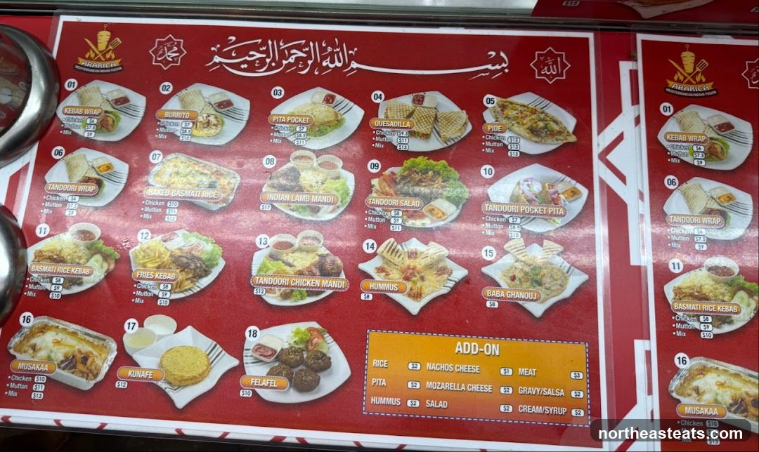 ARABICA Menu