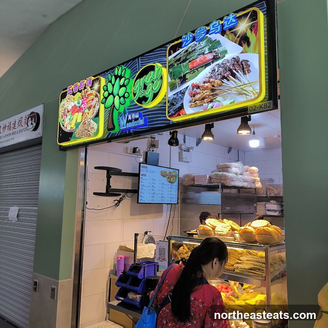 Food Stall with Menu and Food Display