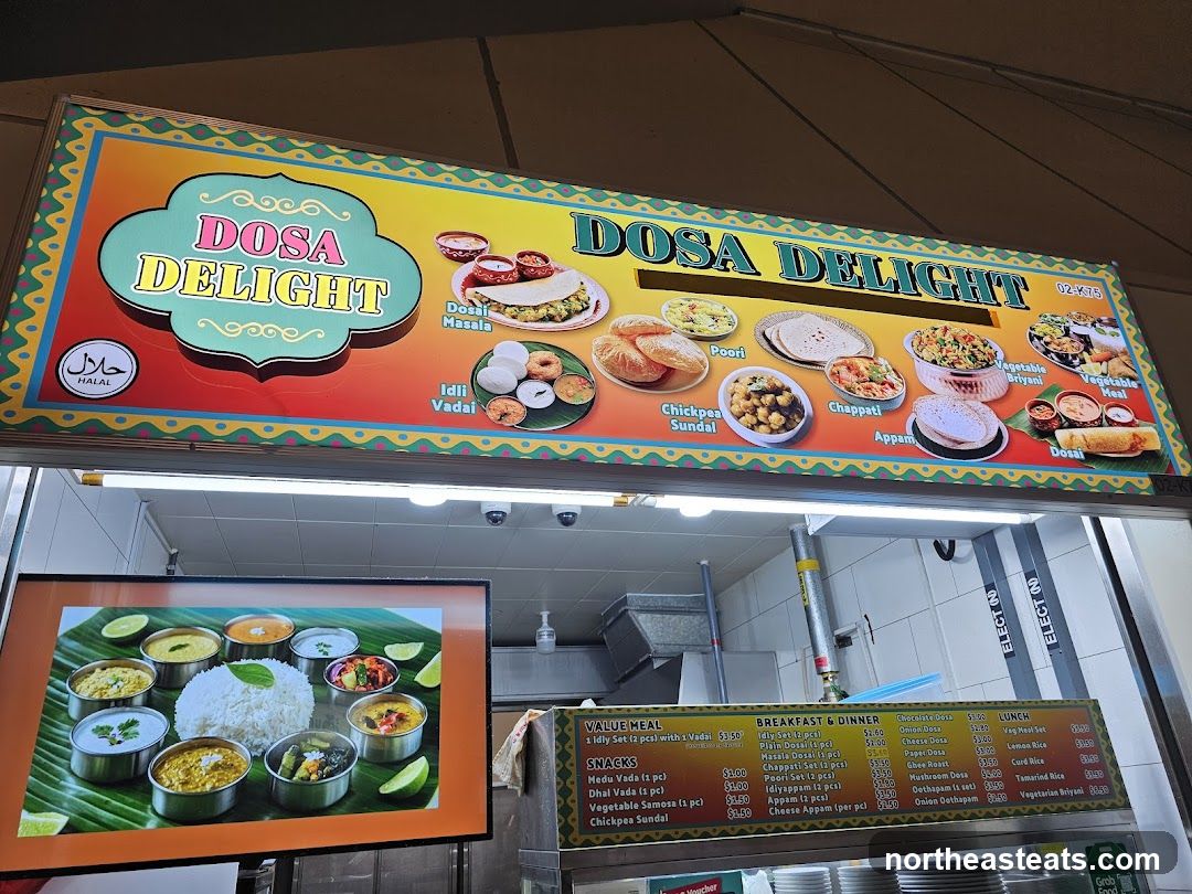 Dosa Delight Menu and Food Display