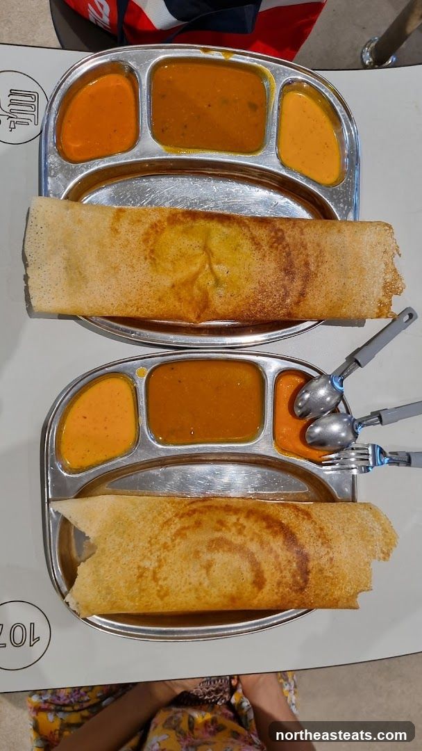 Two Dosas with Accompaniments
