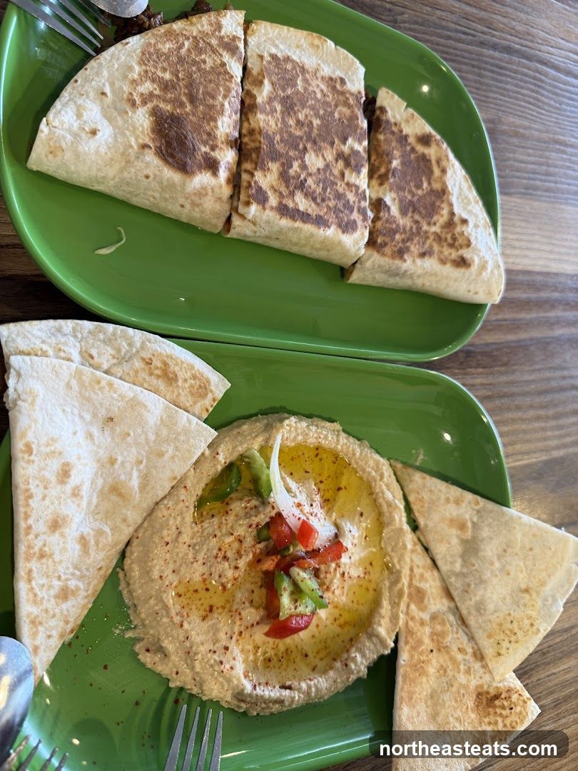 Hummus and Quesadillas