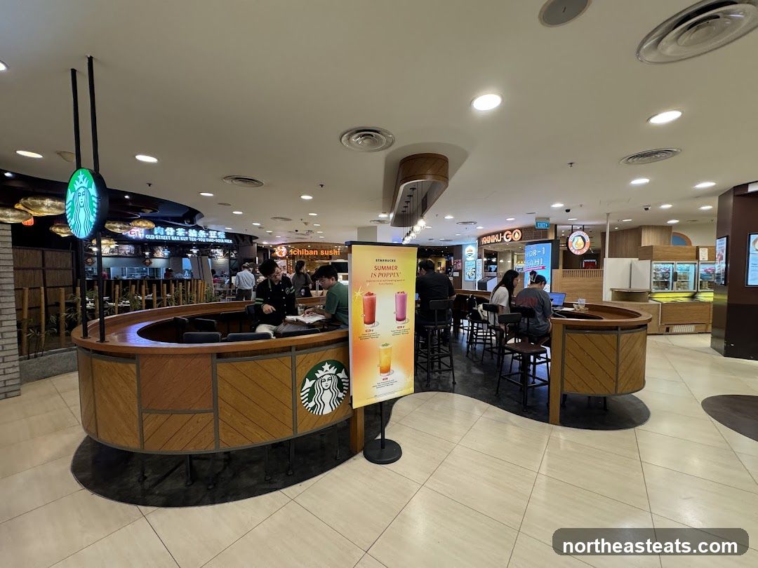 Starbucks counter with customers