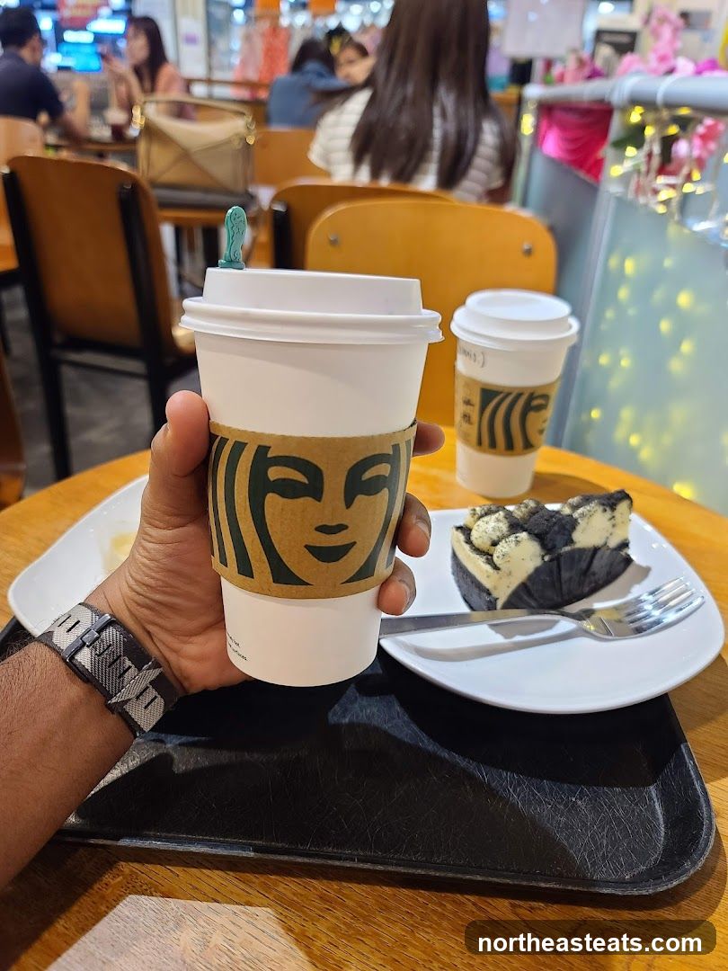 Starbucks Coffee and Cake