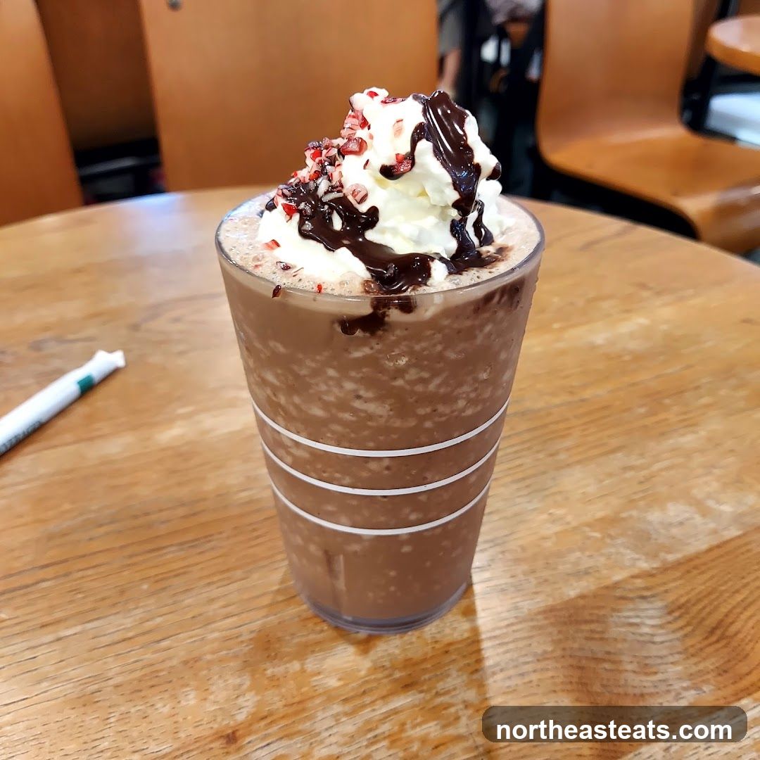 Chocolate Frappuccino with Whipped Cream and Drizzle