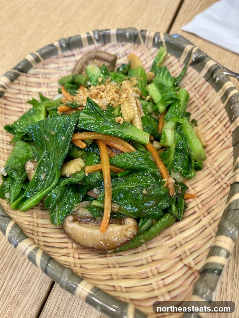 Stir-fried vegetables with mushrooms