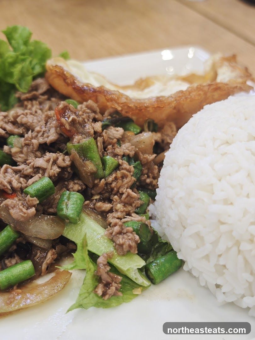 Minced Meat with Green Beans and Rice