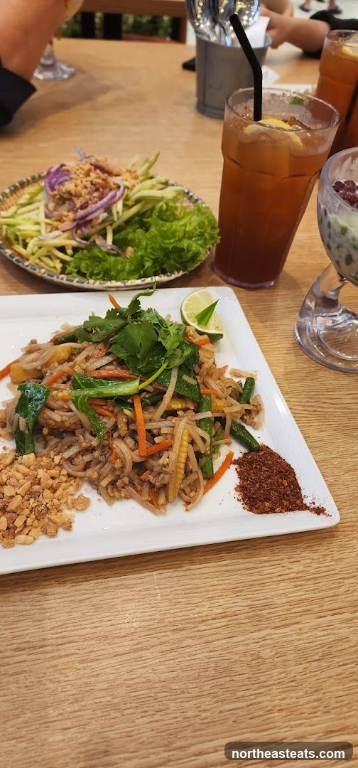 Thai Noodles and Salad