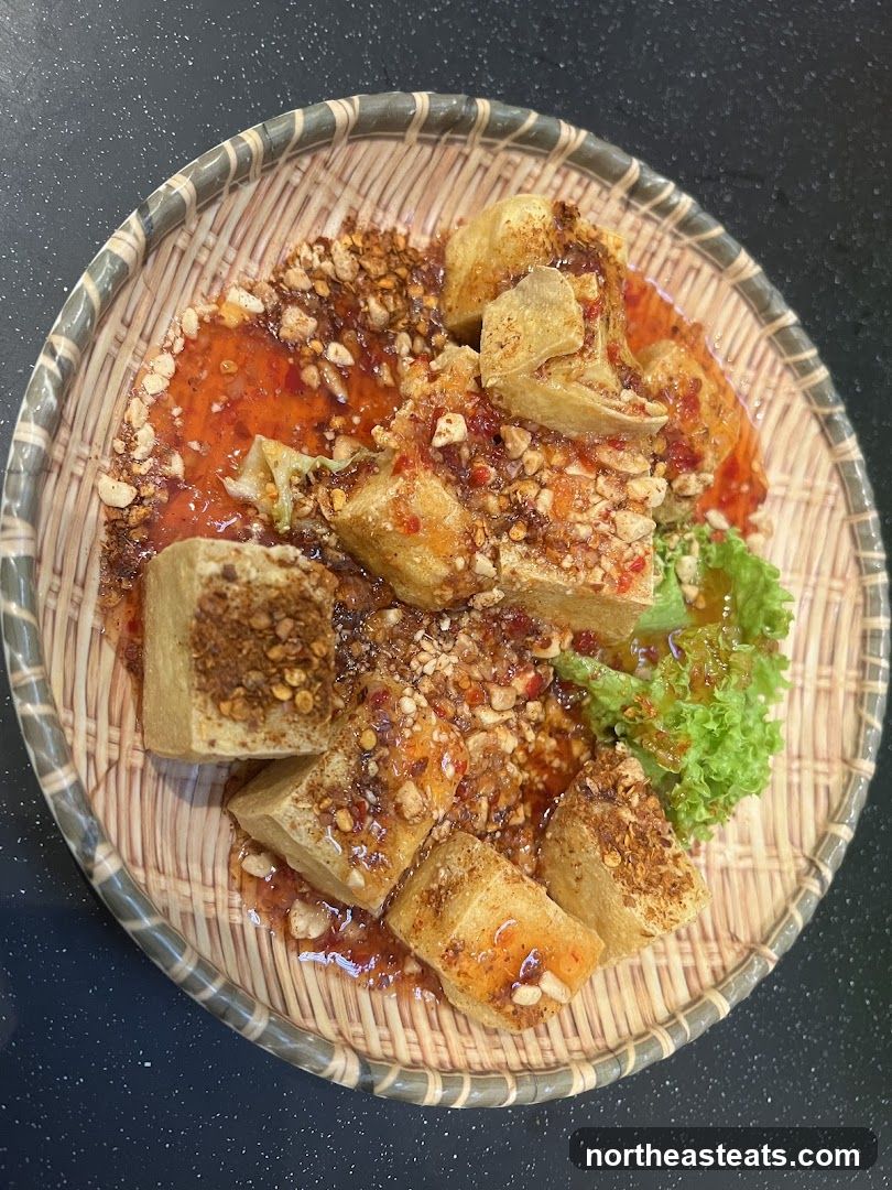 Fried Tofu with Sauce and Nuts