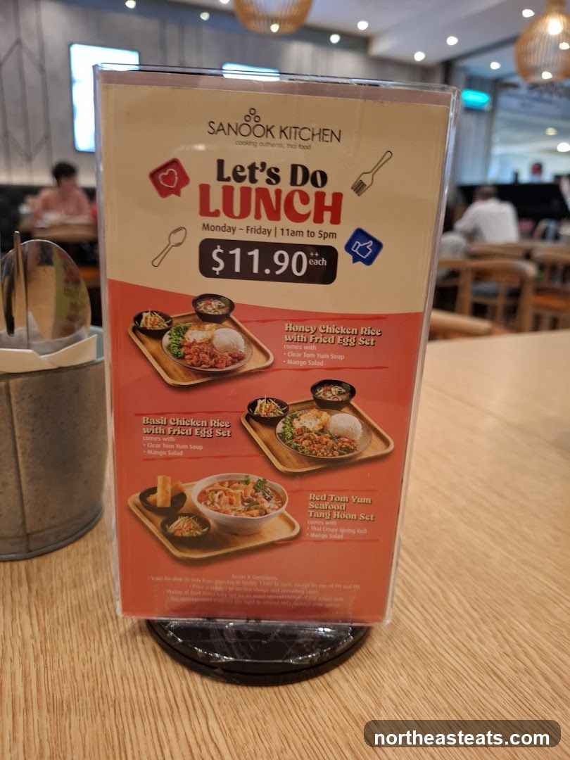 SANOOK KITCHEN Lunch Menu