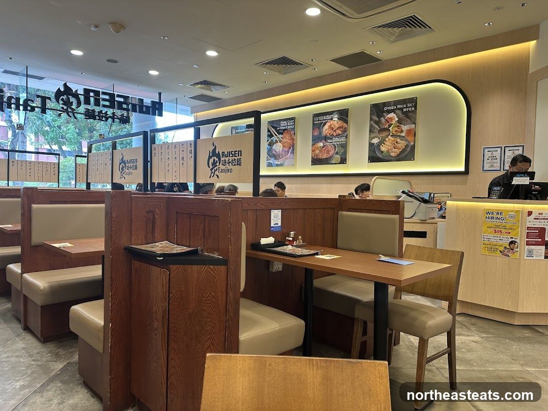 Restaurant Interior with Booth Seating
