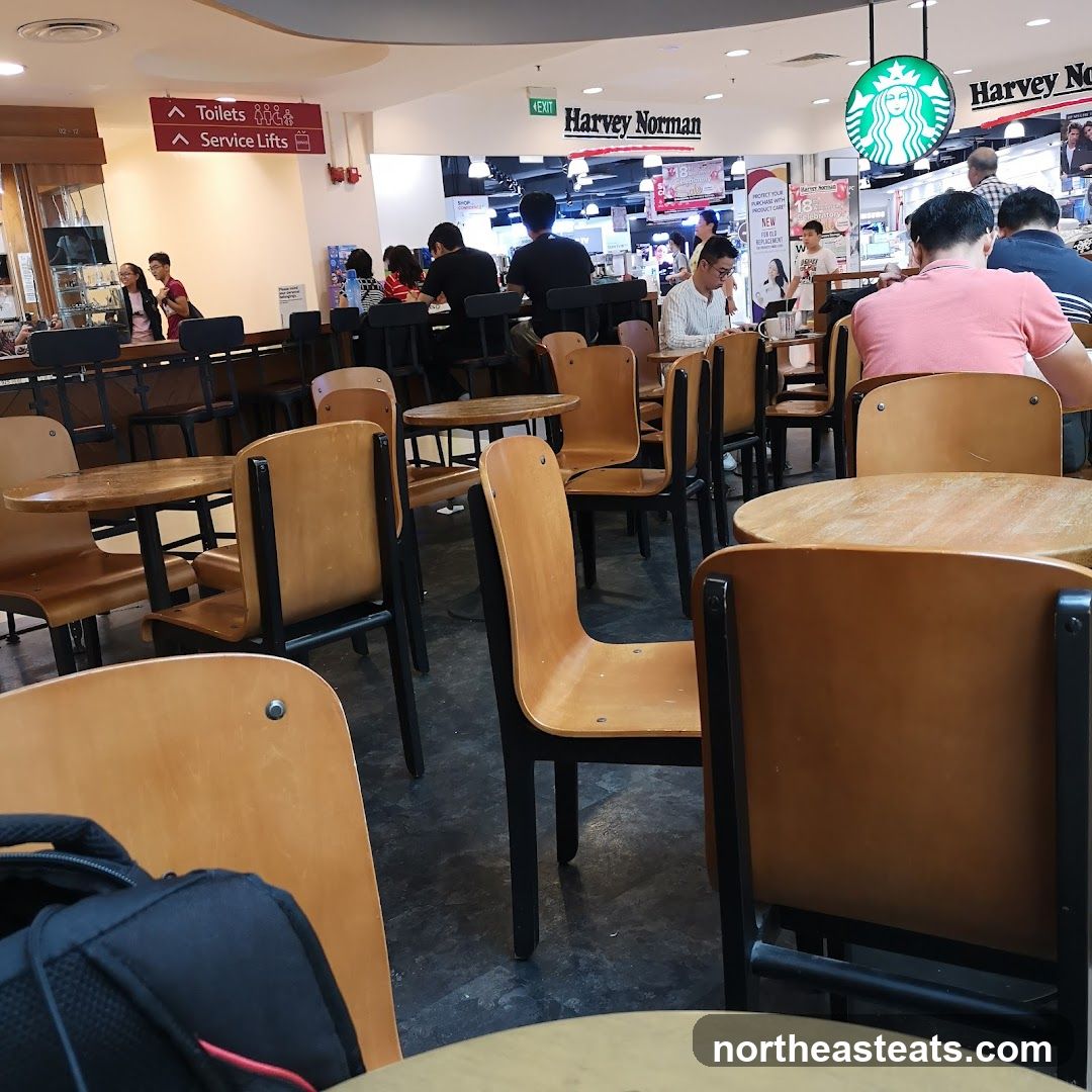 Cafe Interior with Starbucks Logo