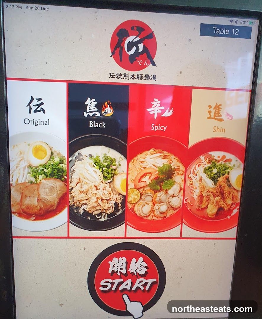 Ramen Menu