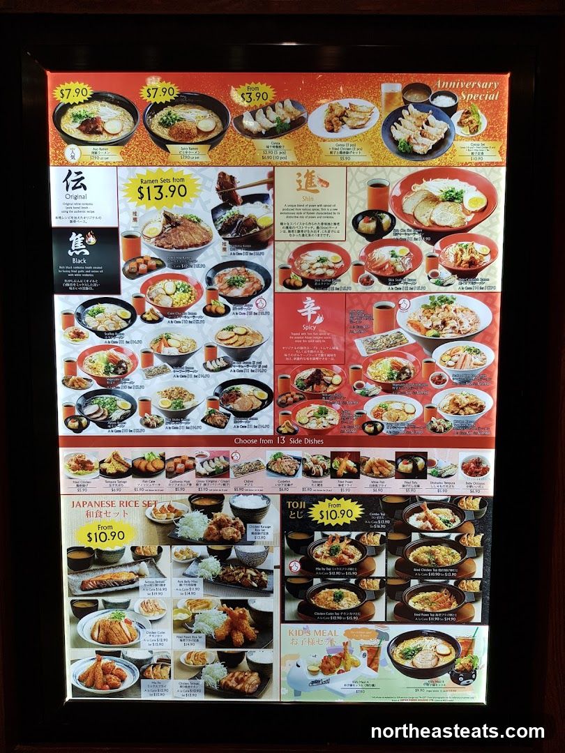 Ramen and Japanese Rice Sets Menu