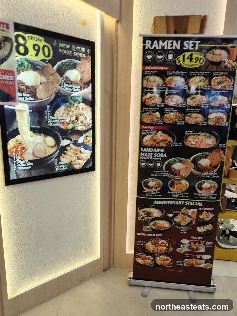 Ramen Menu Display