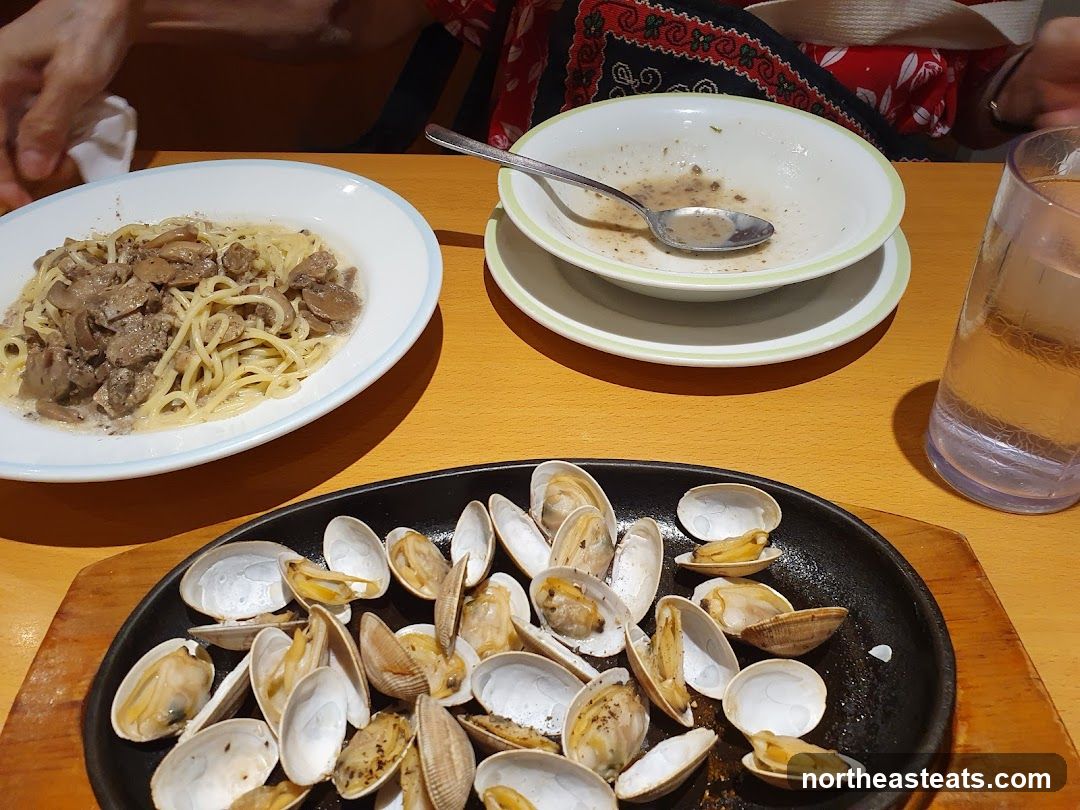 Diners enjoying a meal