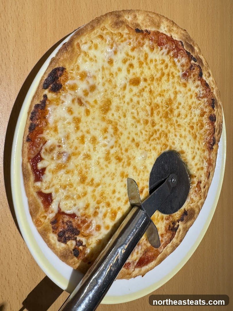 Cheese Pizza with Pizza Cutter