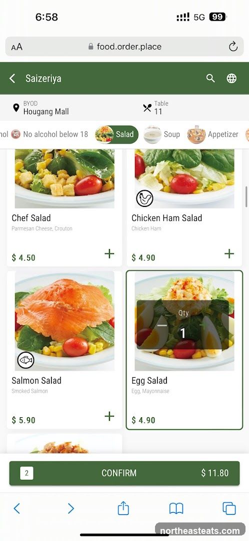Saizeriya Menu