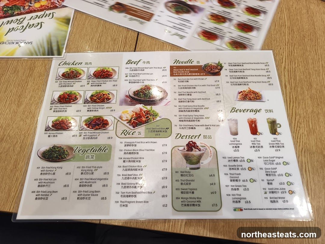 Sanook Kitchen Menu