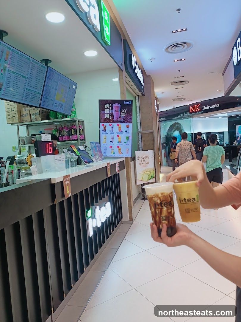 Two Drinks at a Bubble Tea Shop