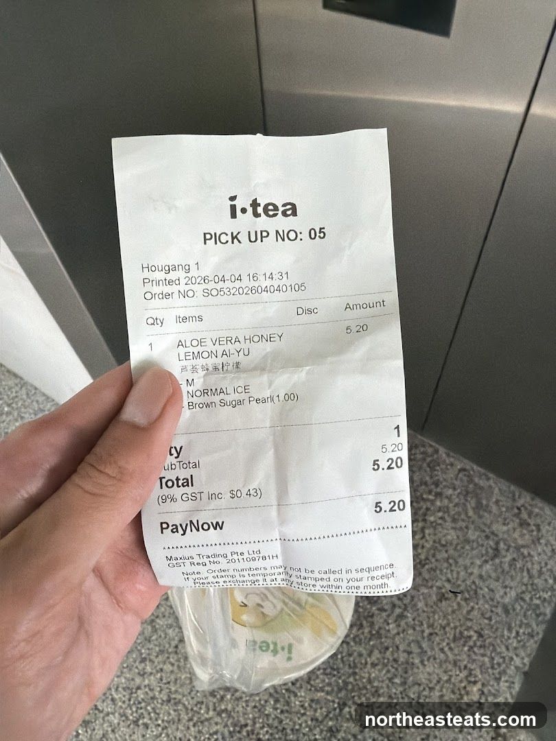 i-tea receipt