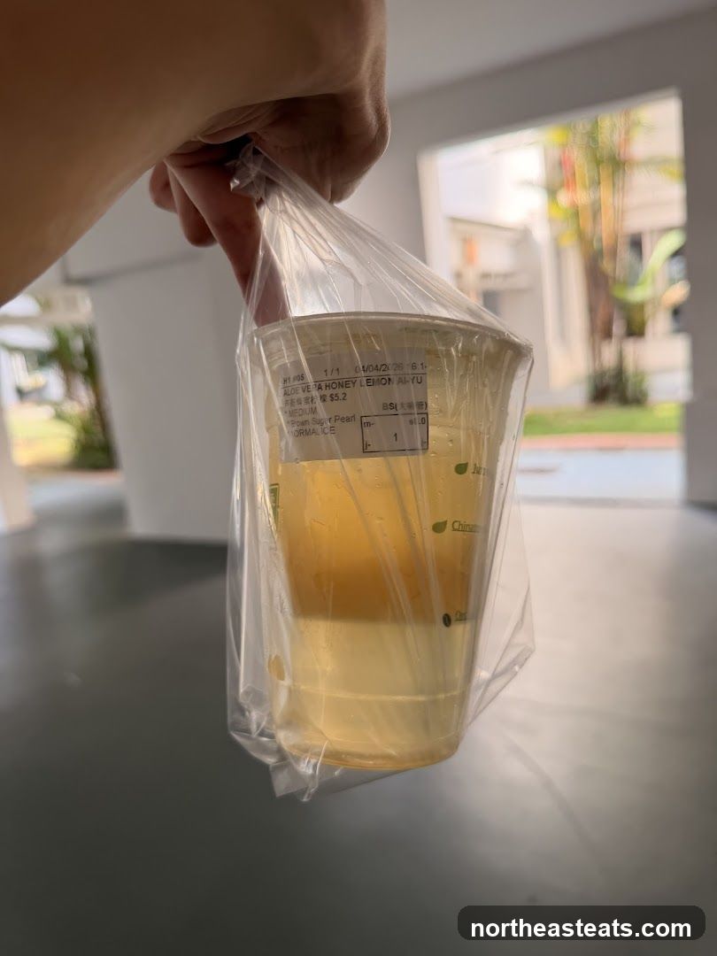 Drink in a plastic bag
