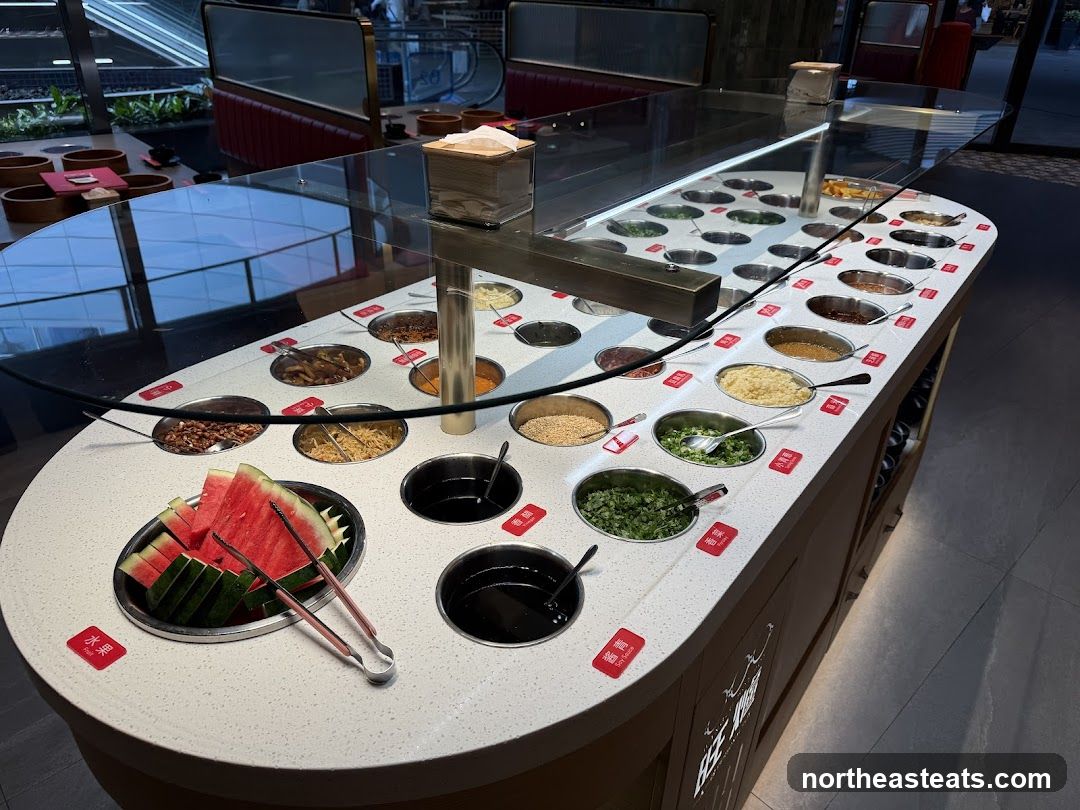 Condiment Bar with Watermelon Slices