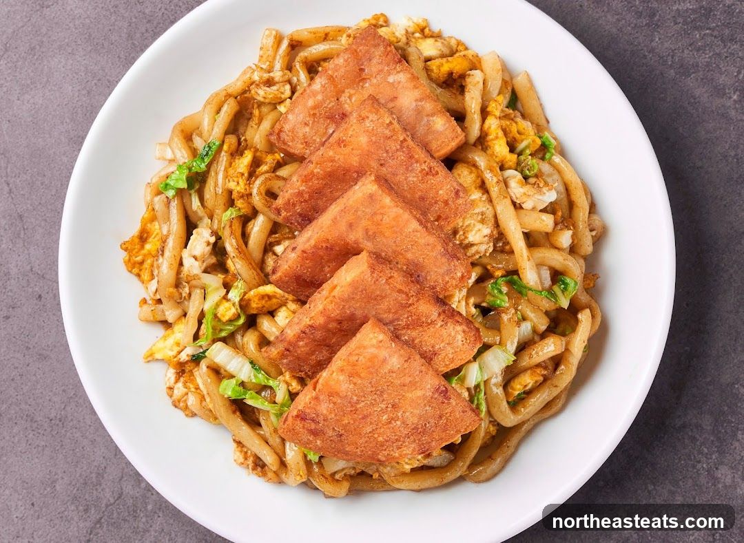 Fried Spam and Noodles
