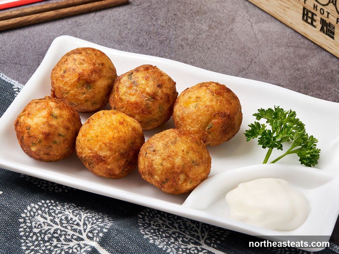Fried Balls with Dip