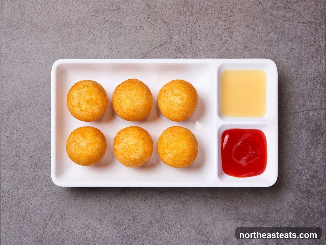 Fried Cheese Balls with Dips