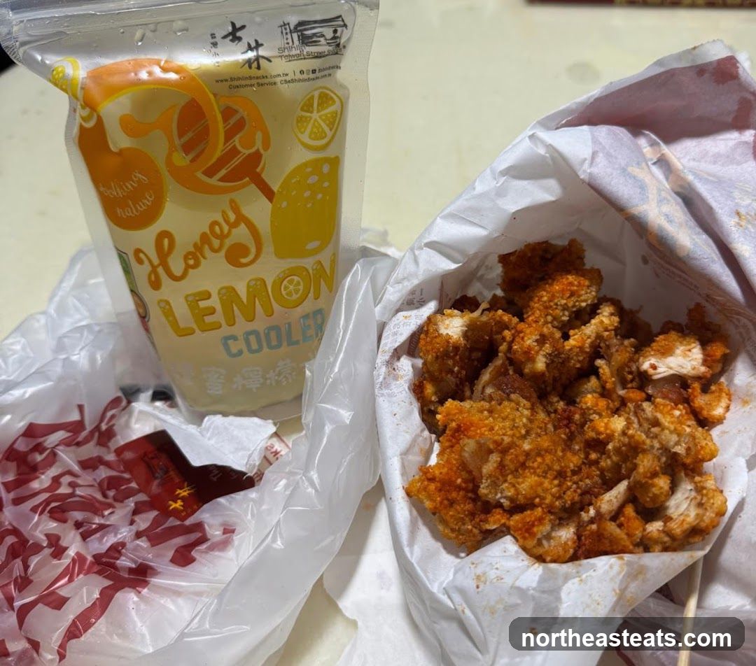 Fried Chicken and Honey Lemon Cooler