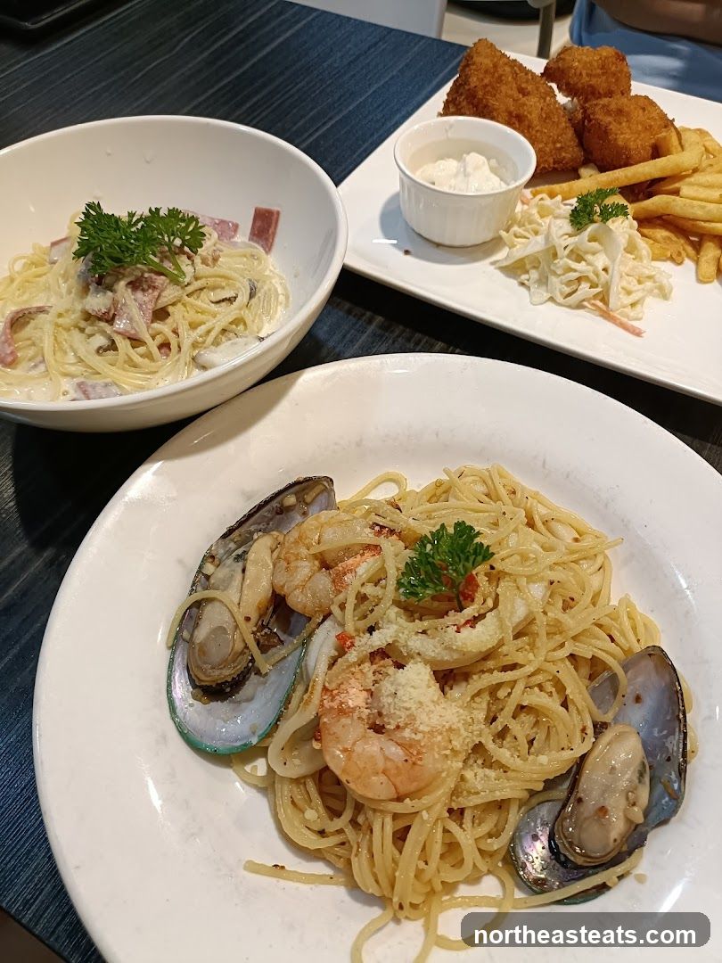 Pasta and Fried Food
