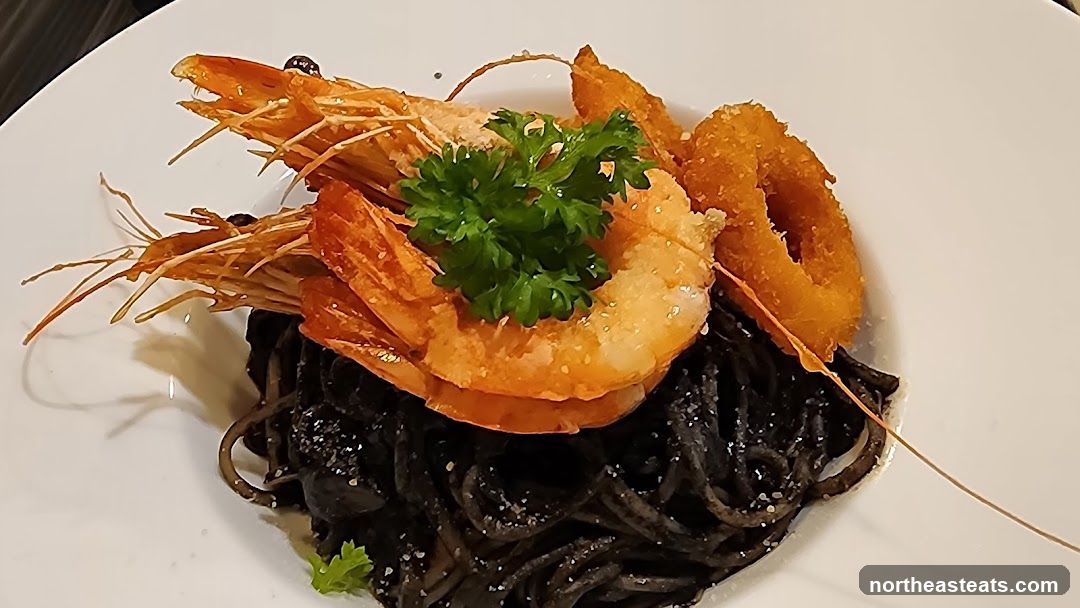 Black Pasta with Shrimp and Calamari