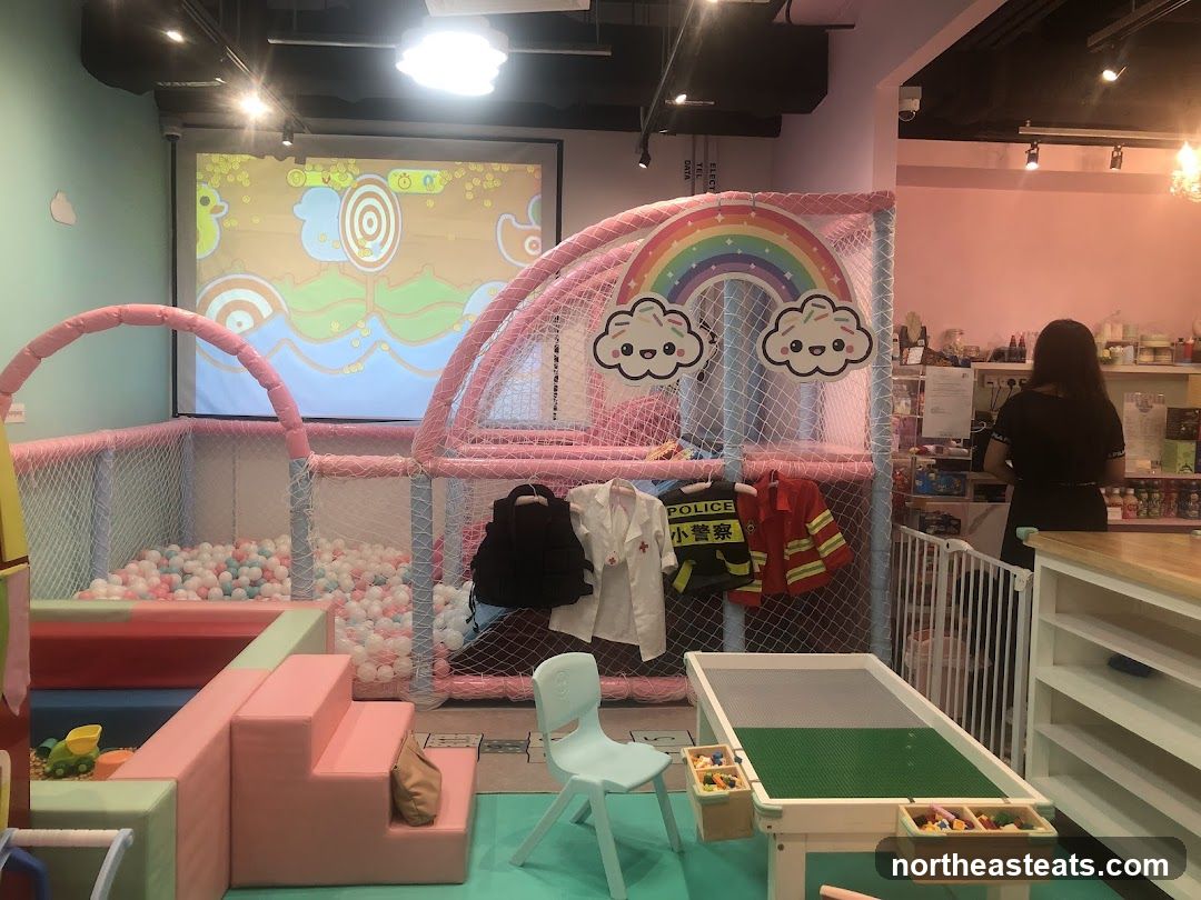 Indoor Play Area with Ball Pit and Projection Screen