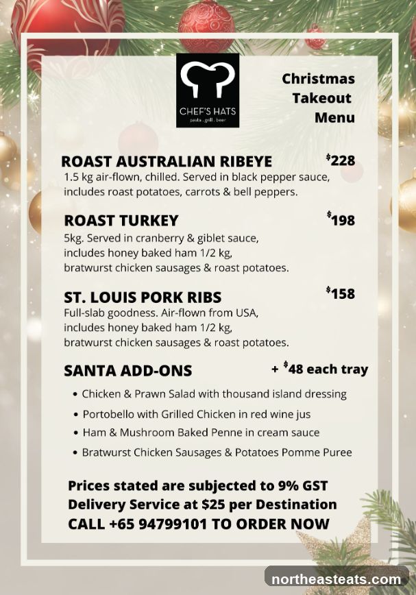 Christmas Takeout Menu