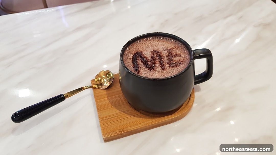 Hot Chocolate with "ME" written on top