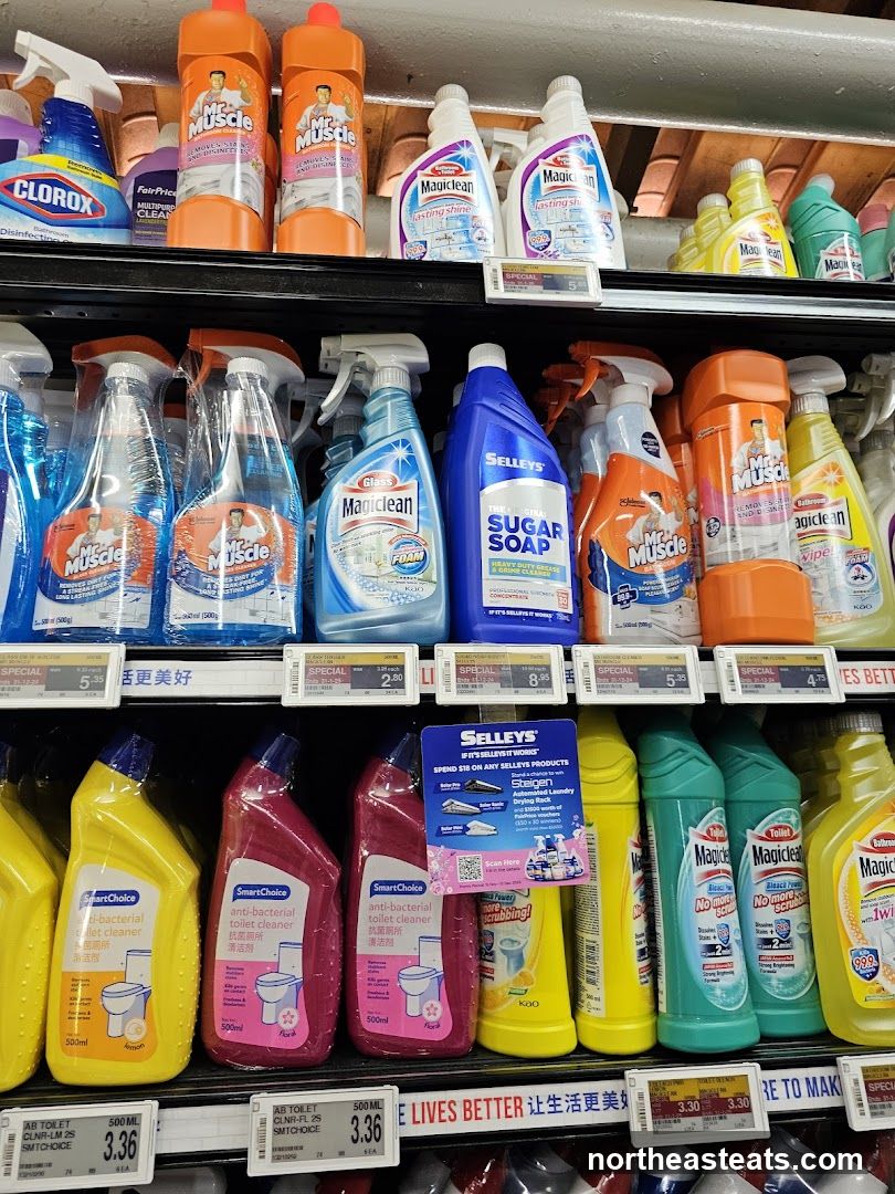Cleaning Products on Shelves