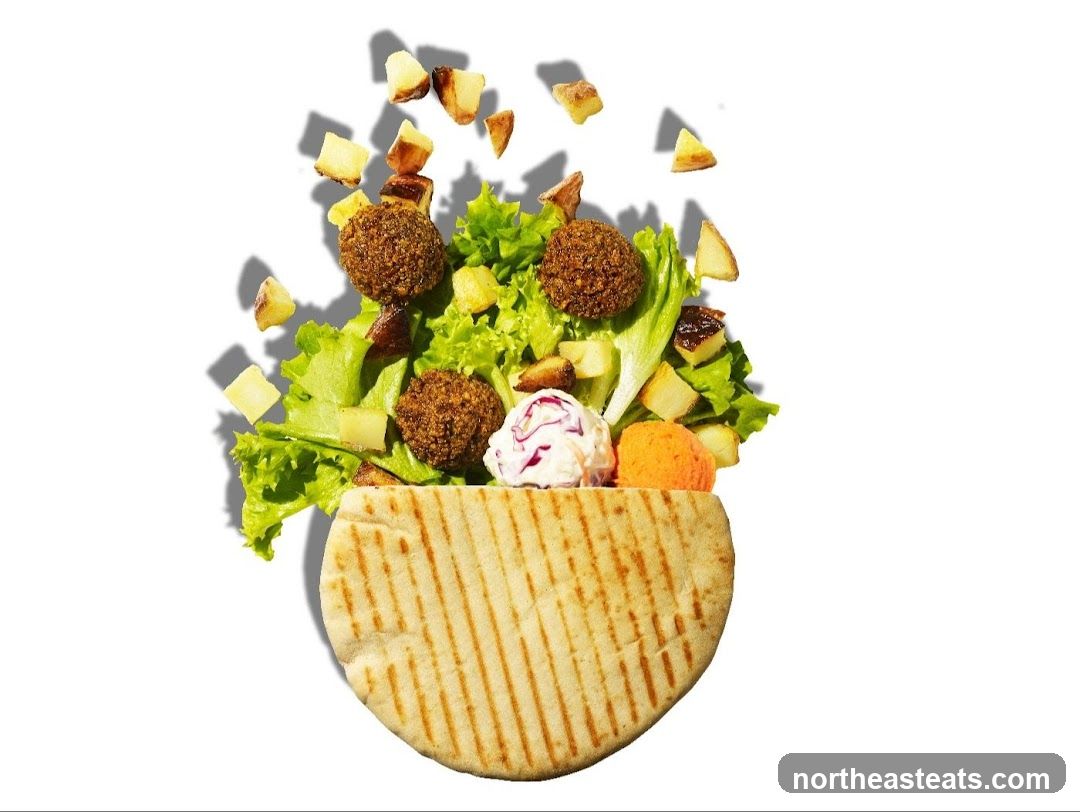 Falafel Salad with Pita