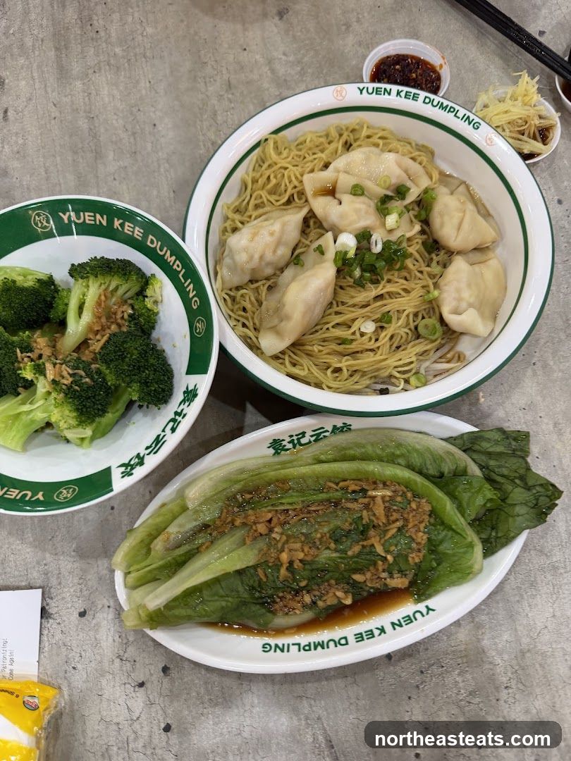Dumplings with Noodles and Vegetables