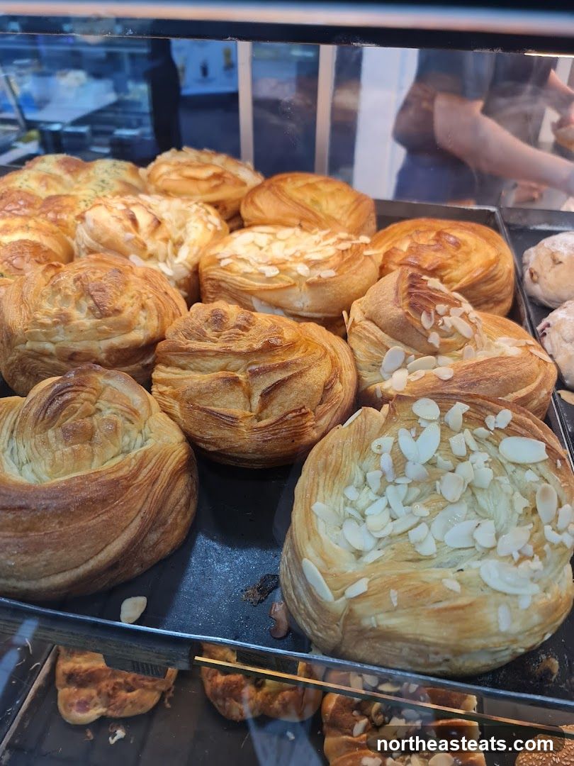 Pastries in a Display Case