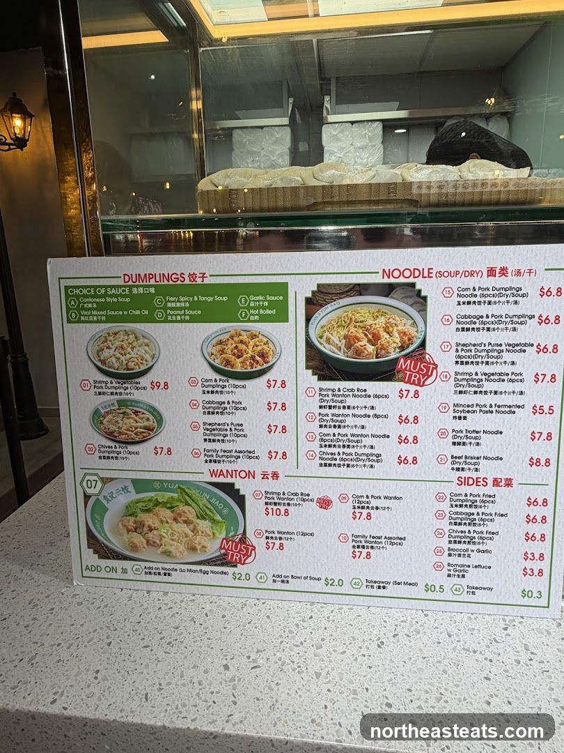 Dumplings & Noodles Menu