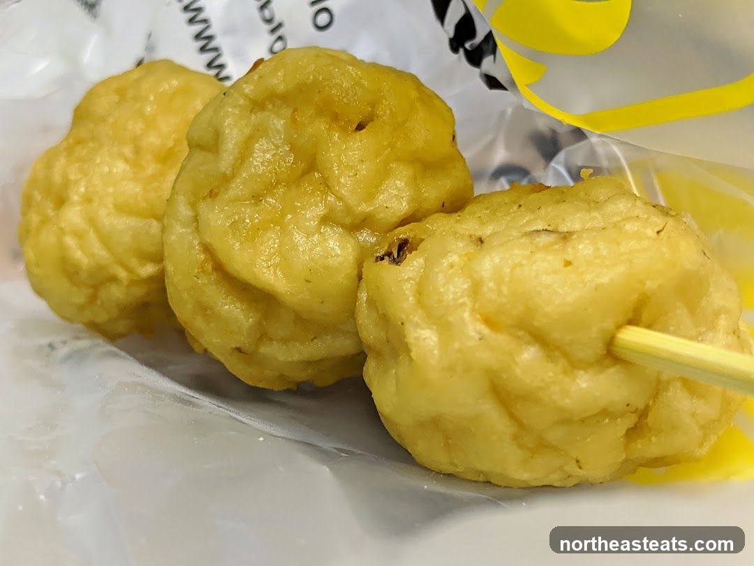 Fried Fish Balls on a Skewer