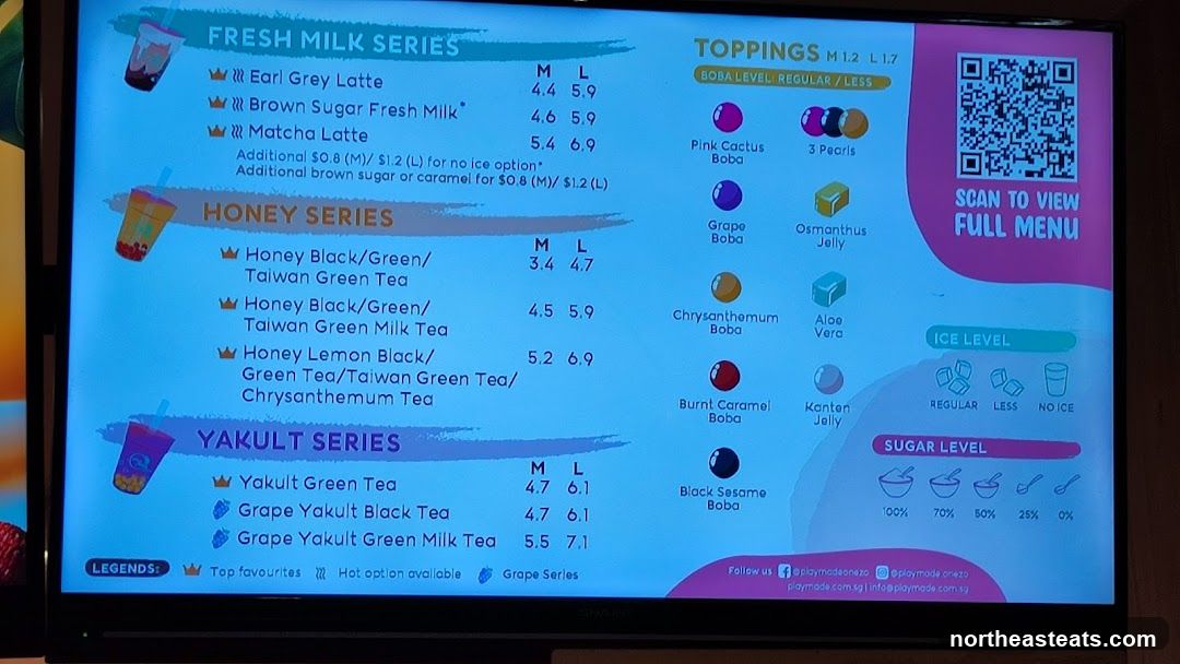 Playmade Menu