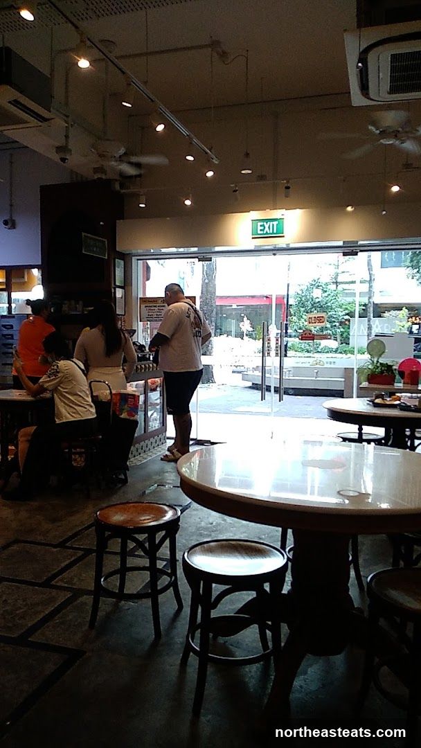 Interior of a cafe with patrons
