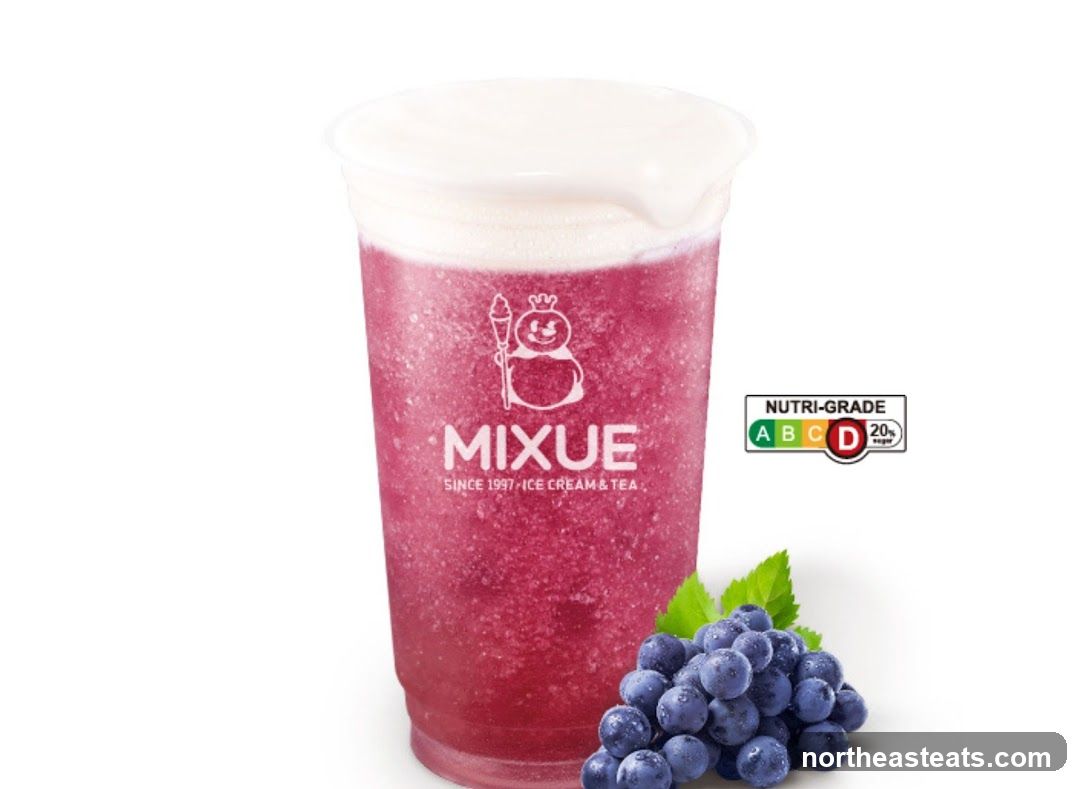 Grape Smoothie with Cream Cheese Foam