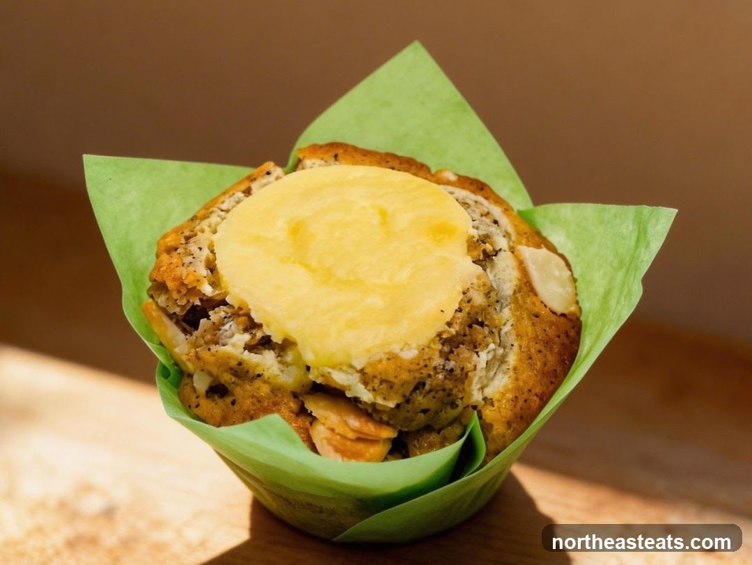 Muffin with yellow topping