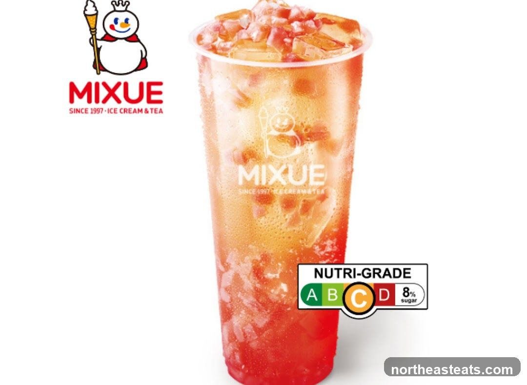 Mixue Drink with Nutri-Grade Label