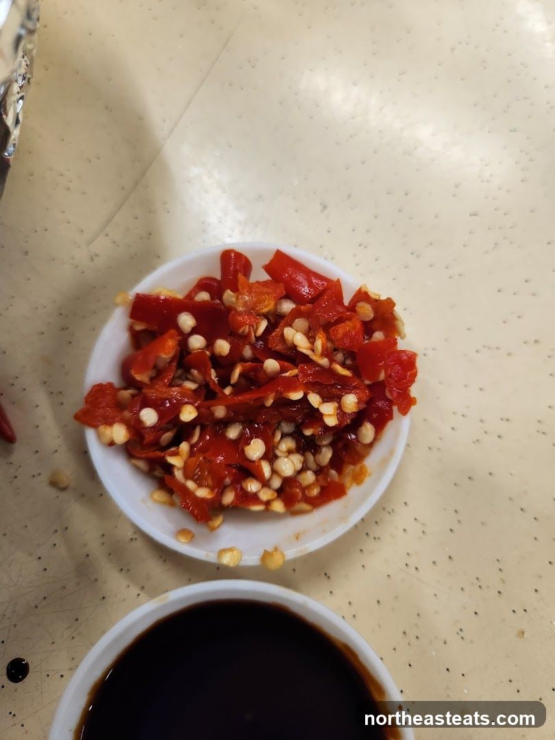 Chopped Red Chilies and Soy Sauce