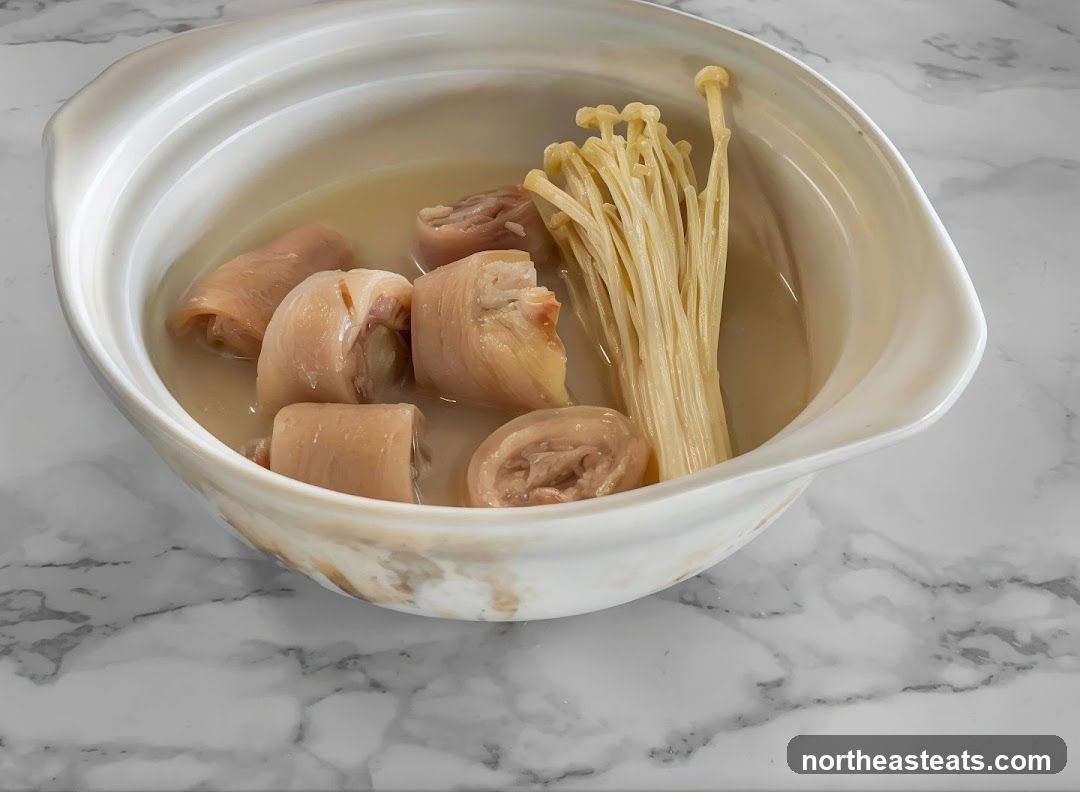 Pork Knuckle and Enoki Mushroom Soup