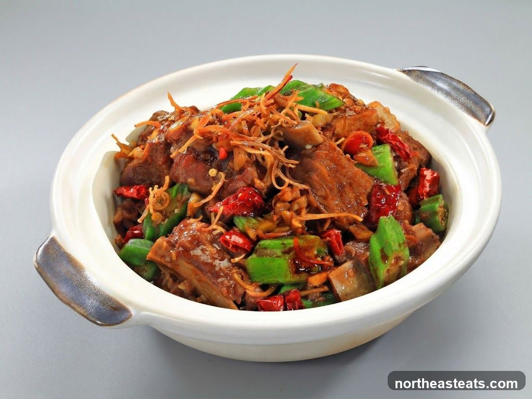 Braised Ribs with Okra and Chili
